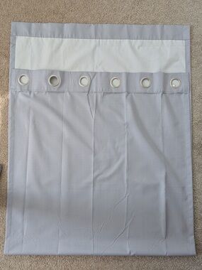Light Gray Grommet Top Curtain 2-Panels